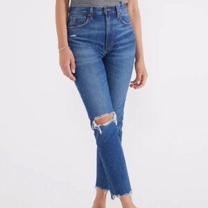 ETICA Marcella Slim High Waist Cotton Distressed Jean Size 27
